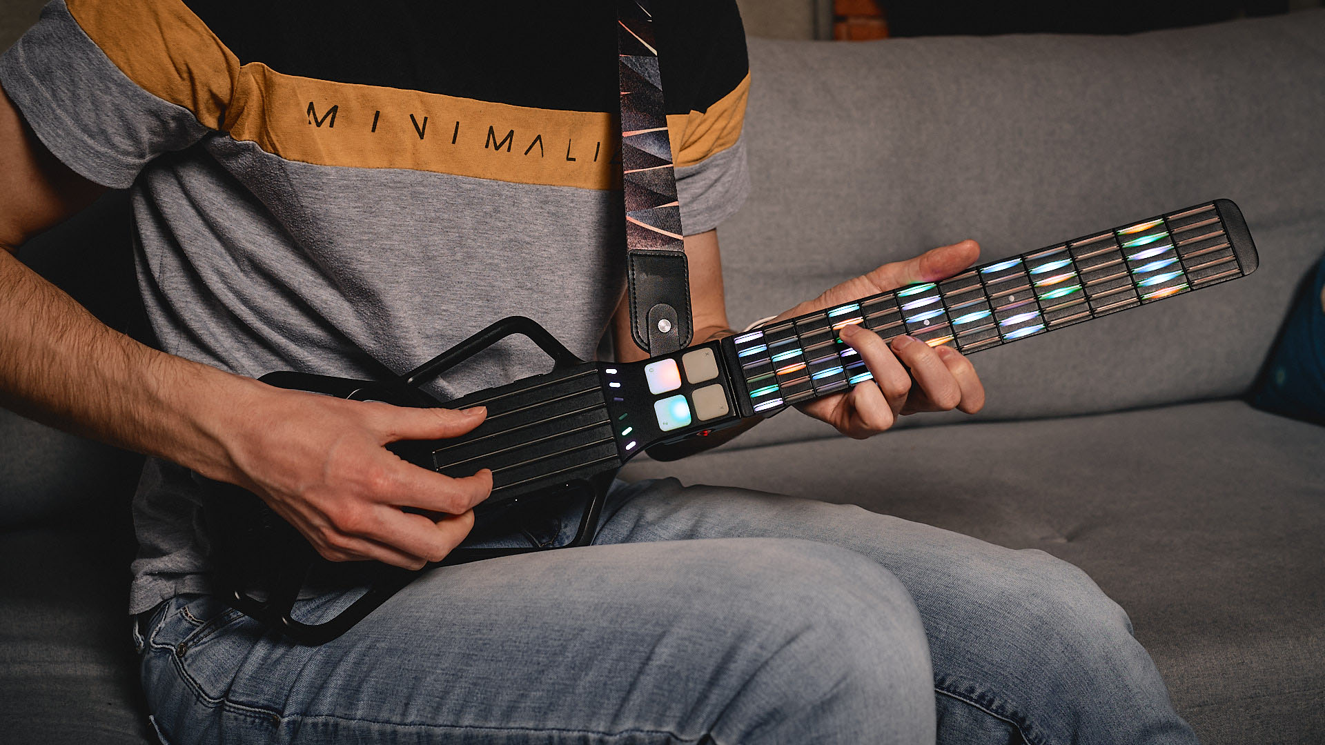 Guitar with discount light up frets